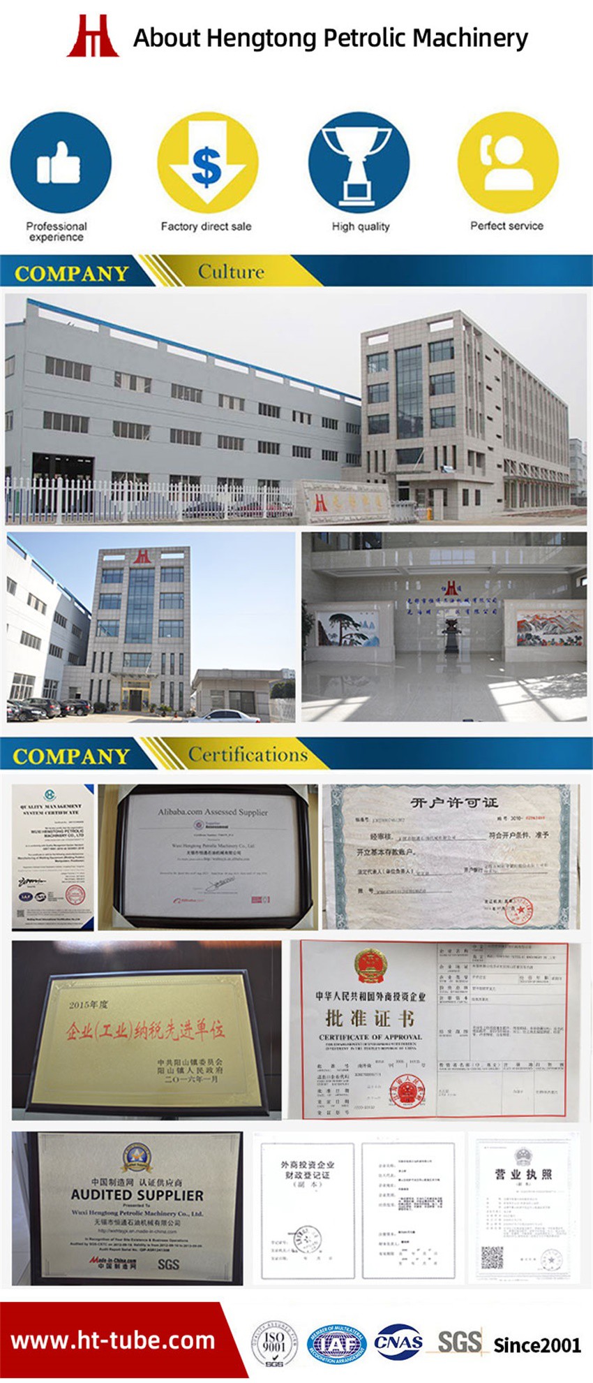 Factory certificate Factory certificate